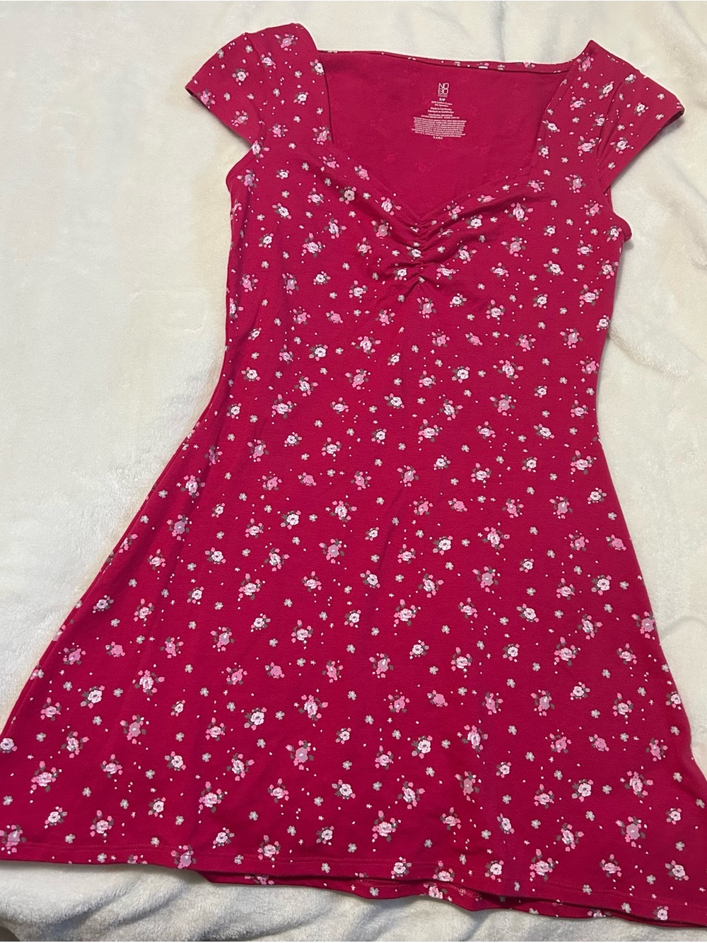 NOBO Pink Floral Scoop Neck Dress